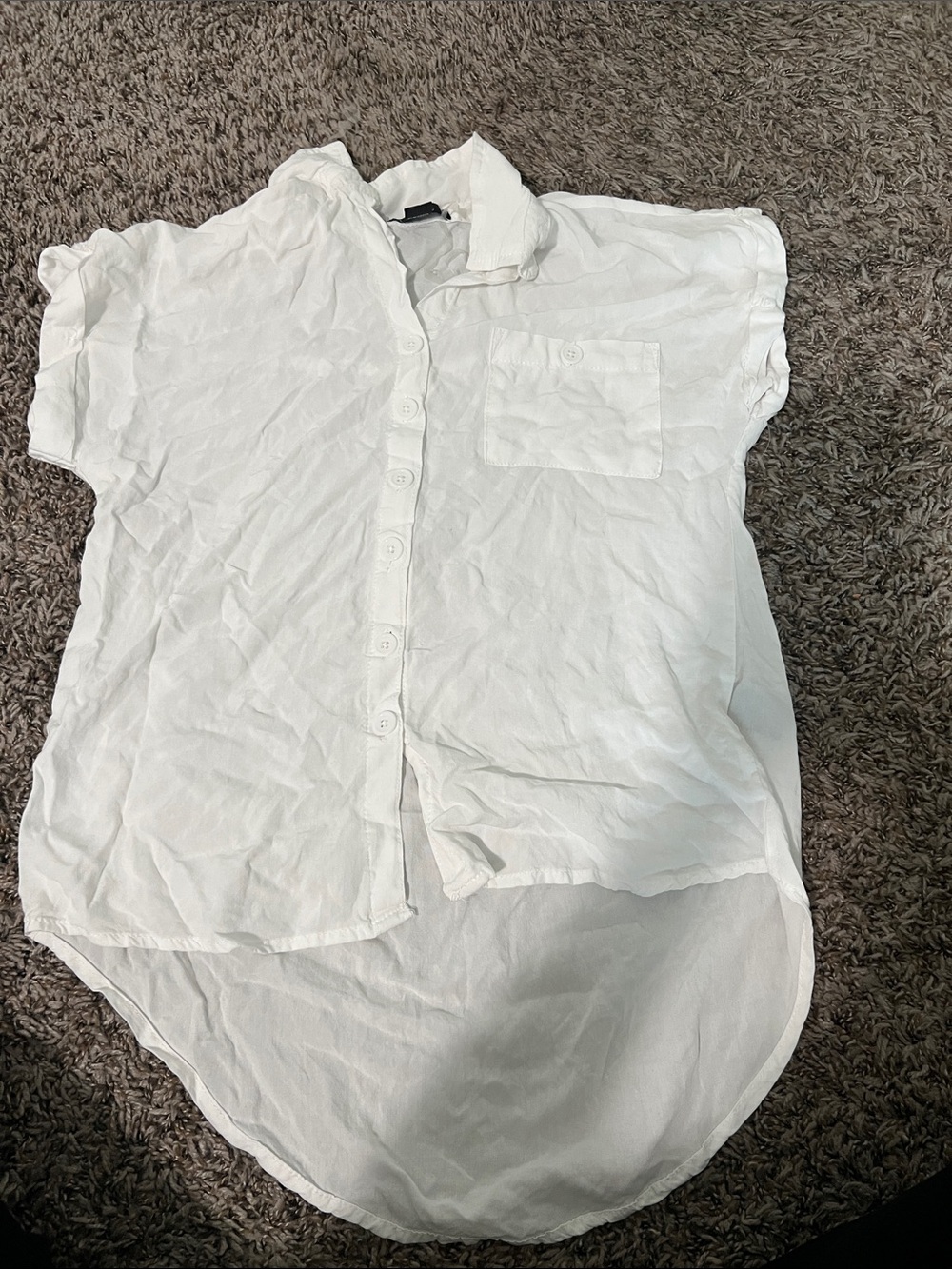 Love White Girls' Short Sleeve Button-Front Shirt
